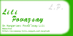 lili povazsay business card